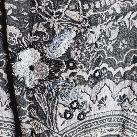 Laura Ashley Paisley Floral Button Blouse Jacket Top P3601 - Picture 9 of 10